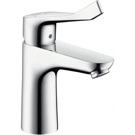 mitigeur lavabo 100 sans tirette ni vidageavec poignée extra longue chroméé