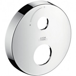 Rosace ronde 33 mm pour robinetterie encastrée 2 trou s position 0-1 chroméé