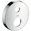 Rosace ronde 33 mm pour robinetterie encastrée 2 trou s position 0-1 chroméé
