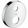 Rosace ronde 33 mm pour robinetterie encastrée 2 trou s position 0-1 chroméé