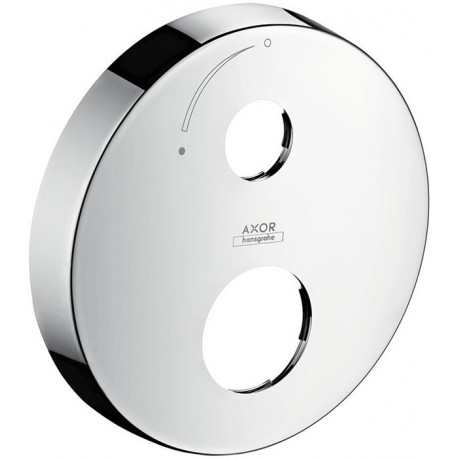 Rosace ronde 33mm pour Robinetencastrée 2 trou s, position 0-1, nickel brossé