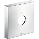 Rosace carrée 33 mm pour robinetterie encastrée 1 trourouge bleu chroméé