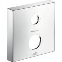 Rosace carrée 33mm pour robinetterie encastrée 2 trou s position 0-1-2 chroméé