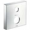Rosace carrée 33 mm pour robinetterie encastrée 2 trou s position 0-1 chroméé