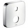 Rosace SoftCube 33 mm pour robinetterie encastrée 2 trou s chroméé