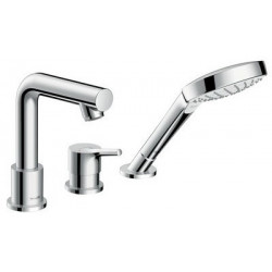 Set de finition mitigeur 3 trou s 200mm pour montage sur bord de baignoire chroméé