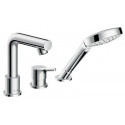 Set de finition mitigeur 3 trou s 200mm pour montage sur bord de baignoire chroméé