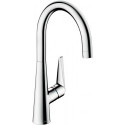 Mitigeur de cuisine 260, 1 jet aspect acier inox