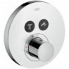 Set de finition mitigeur therm ShowerSelect rond encastréavec 2 sorties chroméé