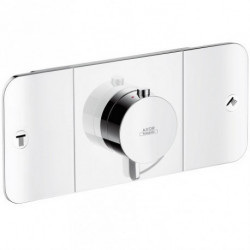 Set de finition pour mitigeur thermostatique encastréavec 2 sorties chroméé