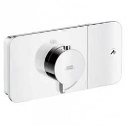 Set de finition pour mitigeur thermostatique encastréavec 1 sortie chroméé