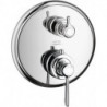 Set finition avec therm encastréavec robinet d’arrêt intégré, nickel brossé