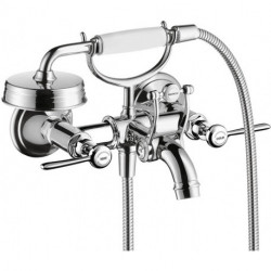 Mélongeur Bain/ douche poignées manettes nickel brossé