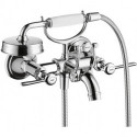 Mélongeur Bain/ douche poignées manettes nickel brossé