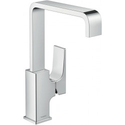 mitigeur de lavabo 230 poignée manette, bonde Push-Open chroméé