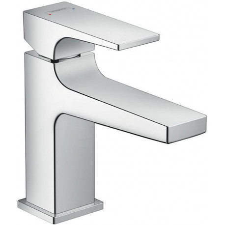 Mitigeur de lavabo 100 poignée manette bec court, bonde Push-Open chr