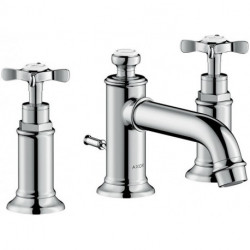 Mélongeur lavabo 30 3 trou savec tirette et vidage chroméé