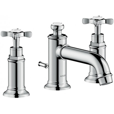 Mélongeur lavabo 30 3 trou savec tirette et vidage chroméé