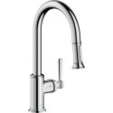 mitigeur cuisineavec douchette extractible aspect acier inox