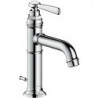 mitigeur lavabo 100avec tirette et vidage nickel brossé
