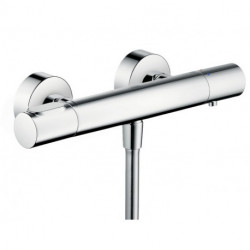 mitigeur thermostatique douche nickel brossé