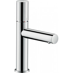 mitigeur lavabo 110, poignée zéro, bonde à écoulement libre nickel brossé