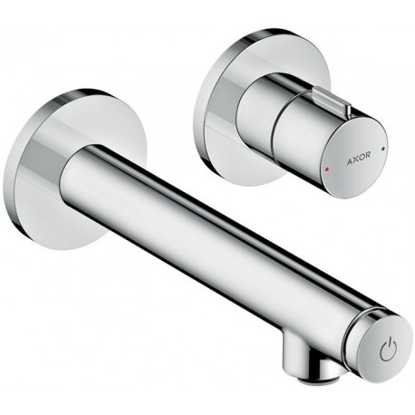 mitigeur lavabo Select encastré mural, bec 165mm, bonde à écoulement libre chromé 