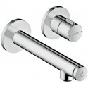 mitigeur lavabo Select encastré mural, bec 165mm, bonde à écoulement libre chromé 