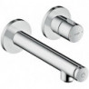 mitigeur lavabo Select encastré mural, bec 165mm, bonde à écoulement libre chromé 