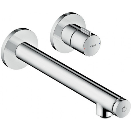 mitigeur lavabo Select encastré mural, bec 220mm, bonde à écoulement libre chromé 