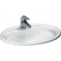 Vasque à encastrer LAUFEN PRO L 560 x 440 mm, avec trop-plein et trou pour robinetterie blanc LAUFEN