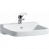 Lavabo PRO LIBERTY 650 x 550 mm, sans obstacle sans trou pour robinet, avec trop-plein blanc LAUFEN