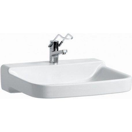 Lavabo PRO LIBERTY 650 x 550 mm, sans obstacle avec trou pour robinet, sans trop-plein blanc LAUFEN