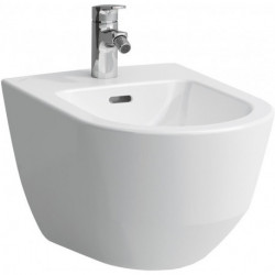 Bidet mural LAUFEN PRO, version 1 robinet, robinets d'angle LAUFEN blancs à l'intérieur