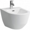 Bidet mural LAUFEN PRO, version 1 robinet, robinets d'angle LAUFEN blancs à l'intérieur