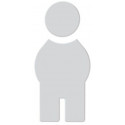 Symbole Homme SERIE 801 autocollant. Polyamid blanc