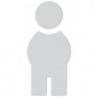 Symbole Homme SERIE 801 autocollant. Polyamid blanc