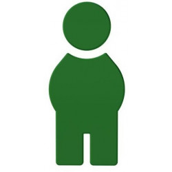 Symbole Homme SERIE 801 autocollant. Polyamid vert