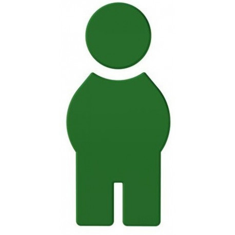 Symbole Homme SERIE 801 autocollant. Polyamid vert