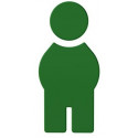 Symbole Homme SERIE 801 autocollant. Polyamid vert