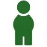 Symbole Homme SERIE 801 autocollant. Polyamid vert