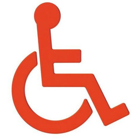 Symbole Fauteuil SERIE 801 autocollant. Polyamid corail