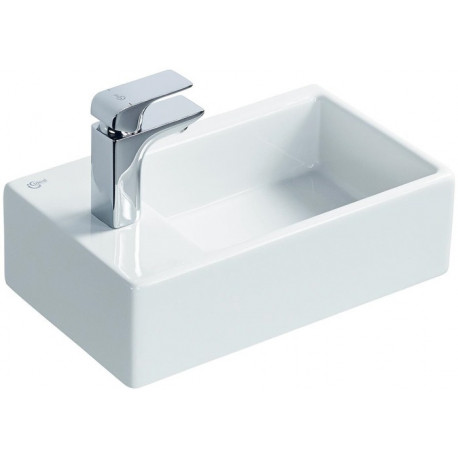 Lave-mains STRADA plage de robinetterie à gauche, sans trop-plein 450 x 270 x 130 mm blanc IDEAL STANDARD