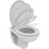 Pack combiné WC EUROVIT 355x520x350 mm blanc sans rebord, avec fermeture amortie IDEAL STANDARD