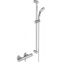 Thermostatique de douche CERATHERM 25 projection 80 mm chrome avec set de douche, barre de douche 900 mm IDEAL STANDARD