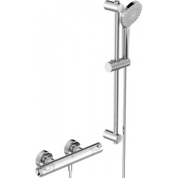 Thermostatique de douche CERATHERM 50 projection 78 mm chrome avec set de douche, barre de douche 600 mm IDEAL STANDARD
