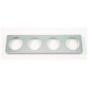 Cadre d'entretoise IDS ARCHIMODULE pour rosace 4 trou (83x332mm) chromé
