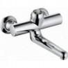 Mitigeur mural PROVITA DN 15 saillie 255 mm, raccords en S verrouillables chrome KLUDI