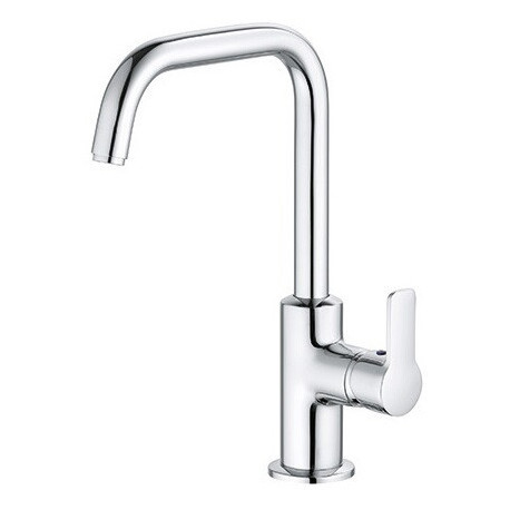 Pure&easy mitigeur de lavabo bec orientable latéralement avec garniture de vidage métallique