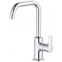 Pure&easy mitigeur de lavabo bec orientable latéralement avec garniture de vidage métallique
